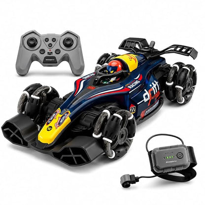 MiniExplorer RC 1:14 Formula F1 Drift Car – 4x4 Gesture & Remote Control Racing Car with Smoke, Lights & Music