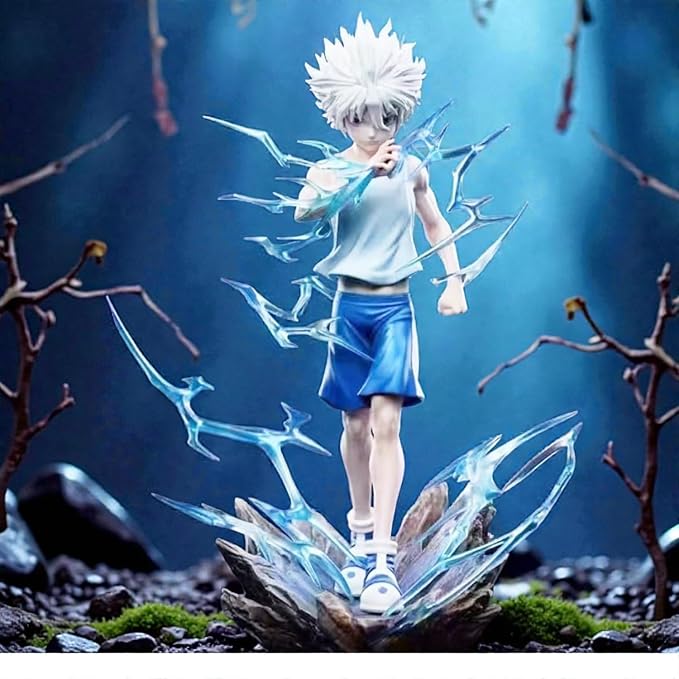 Killua Zoldyck Blue Crystal Aura Statue – Premium Hunter x Hunter Collectible Figure