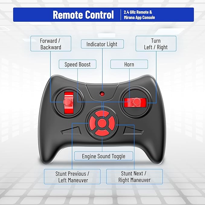 F1 Remote Control Racing Car – 1:32 Scale USB Rechargeable RC Car with Remote & App Control (Red)
