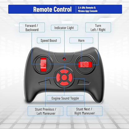 F1 Remote Control Racing Car – 1:32 Scale USB Rechargeable RC Car with Remote & App Control (Red)