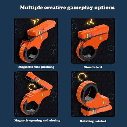 Stress Relief Fidget Slider Toy for Adults – Compact Handheld Desk Fidget (Orange)