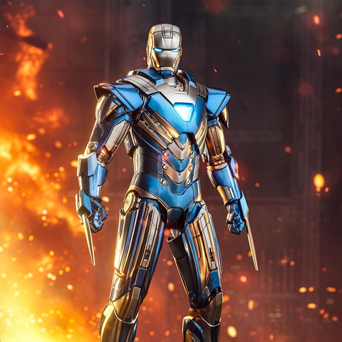 Iron Man MK30 Blue Steel Action Figure – Premium Limited Collector Edition | AnimeLegacy