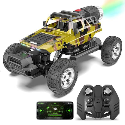 Mirana Explorer 4WD RC Rock Crawler – App & Remote Control Off-Road Monster Truck (Military Camo)