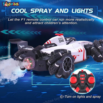 Toyshine F1 Fast RC Drift Car – 4WD 2.4GHz Stunt Racing Car with LED Lights & 360° Rotation