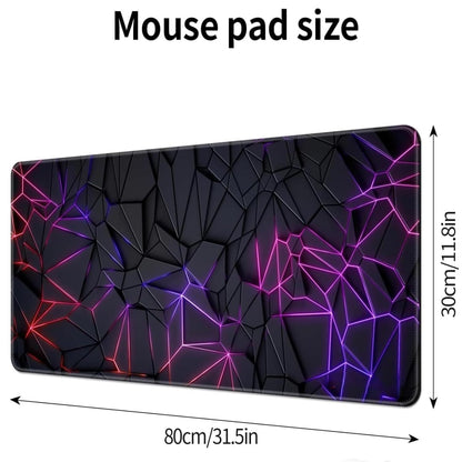 Gaming Mouse Pad Large Extended Desk Mat – Waterproof Smooth Surface | Anti-Slip Rubber Base with Stitched Edges | Black Mouse Pad for Office, Work From Home & Gaming