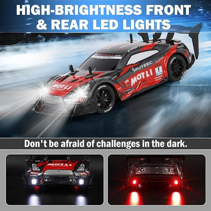 Free RC 1:14 Scale 4x4 Drift Car – High-Speed Remote Control Racing Car with Dual Batteries & LED Lights