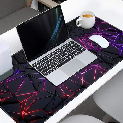 Gaming Mouse Pad Large Extended Desk Mat – Waterproof Smooth Surface | Anti-Slip Rubber Base with Stitched Edges | Black Mouse Pad for Office, Work From Home & Gaming