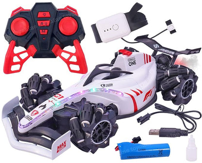 Toyshine F1 Fast RC Drift Car – 4WD 2.4GHz Stunt Racing Car with LED Lights & 360° Rotation