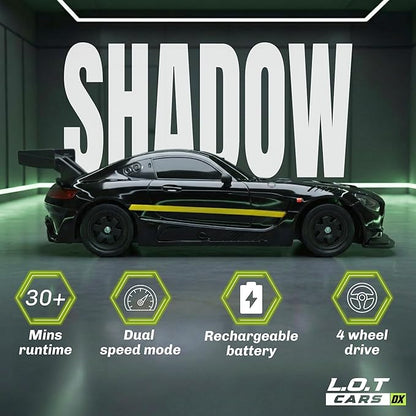 Shadow 4WD RC Drift Car – 20 km/h High-Speed Remote Control Drift Car with LED Lights