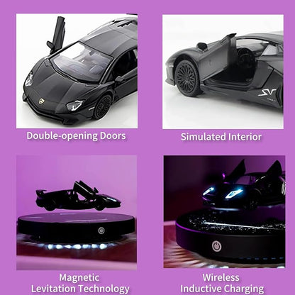 Levitating Car Night Lamp – Floating LED Display with Galaxy Base & Touch Control