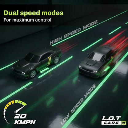 Shadow RC Drift Car 4WD – 20KM/H 2.4GHz Remote Control Racing Car with LED Lights (Tarmac Black)