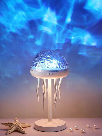 Jellyfish Projection Night Lamp – Dimmable LED Ambient Table Light with Remote Control