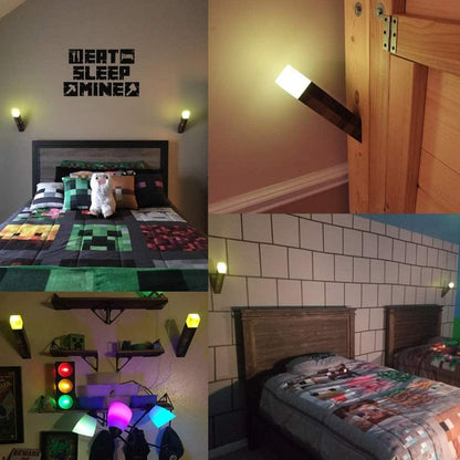 Minecraft Torch Night Light – Handheld or Wall Mount LED Lamp (Limited Edition)