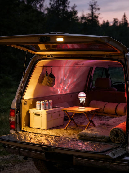 Jellyfish Projection Night Lamp – Dimmable LED Ambient Table Light with Remote Control