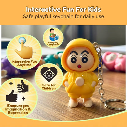 Crayon Shinchan Face Changing Keychain Set – Pack of 3 Cute Anime Keychains