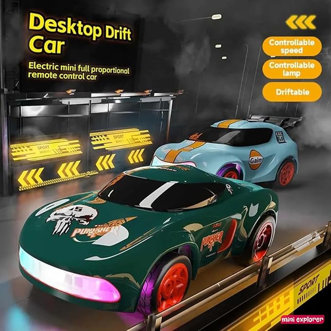 MiniExplorer Punto 1:64 RC Drift Car – Rechargeable Remote Control Car with Drift & Grip Modes