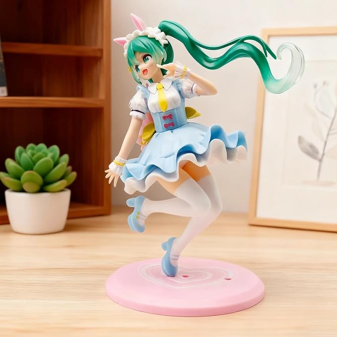 Hatsune Miku Bunny Maid Floating Dance Pose Figure – 20cm Anime Collectible PVC Statue
