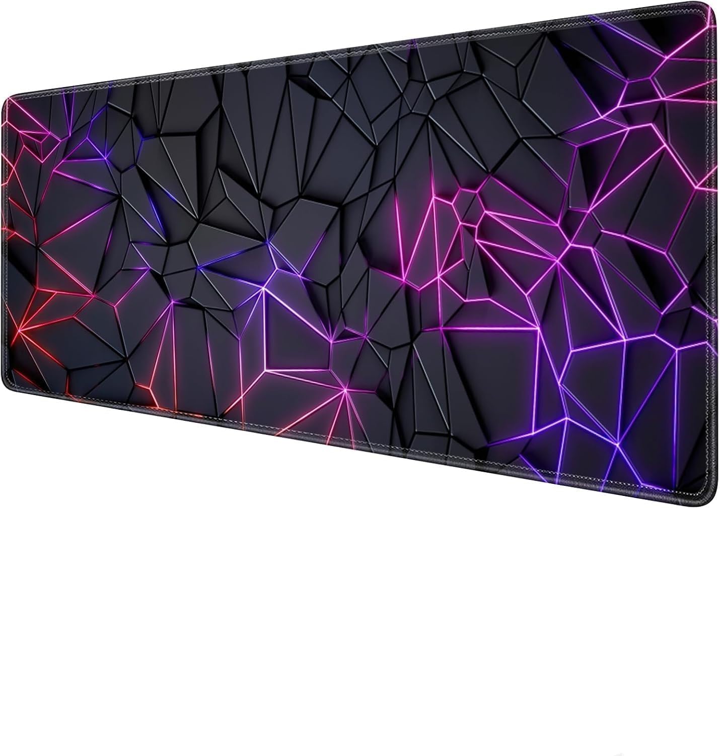 Gaming Mouse Pad Large Extended Desk Mat – Waterproof Smooth Surface | Anti-Slip Rubber Base with Stitched Edges | Black Mouse Pad for Office, Work From Home & Gaming