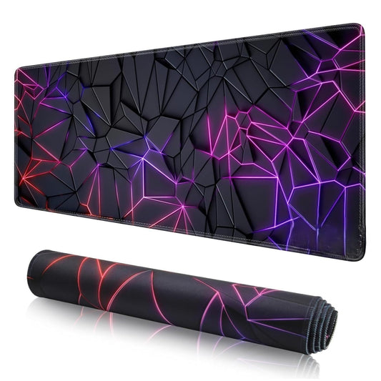 Gaming Mouse Pad Large Extended Desk Mat – Waterproof Smooth Surface | Anti-Slip Rubber Base with Stitched Edges | Black Mouse Pad for Office, Work From Home & Gaming