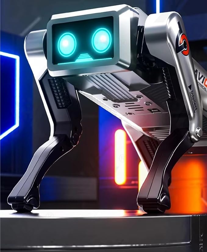 KTRS Enterprise Intelligent RC Robot Dog – AI Programmable Robot Pet with LED Eyes, Dancing, Kung Fu & Educational Modes