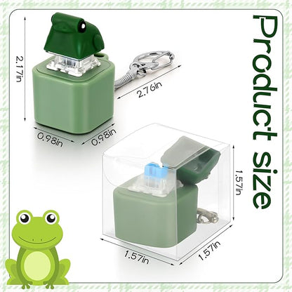 Croaking Frog Keychain – Rechargeable Light & Sound Fidget Toy with LED Effects