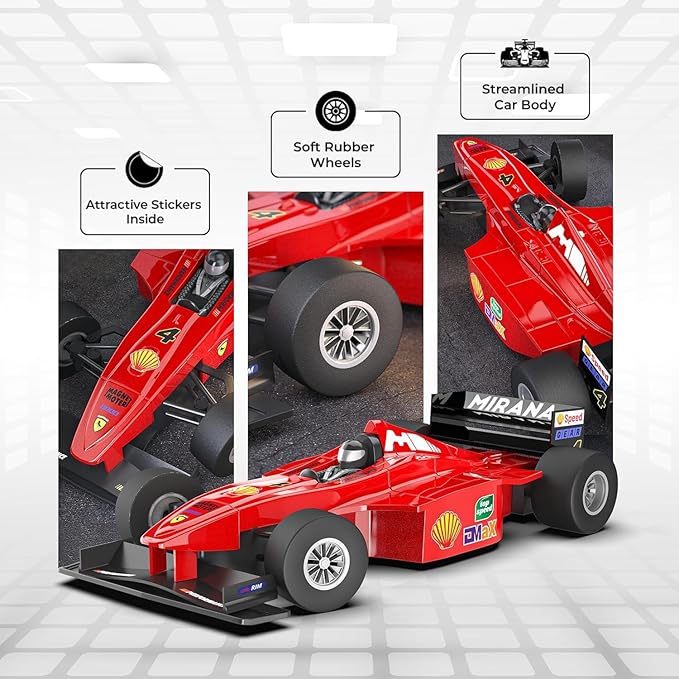 F1 Remote Control Racing Car – 1:32 Scale USB Rechargeable RC Car with Remote & App Control (Red)
