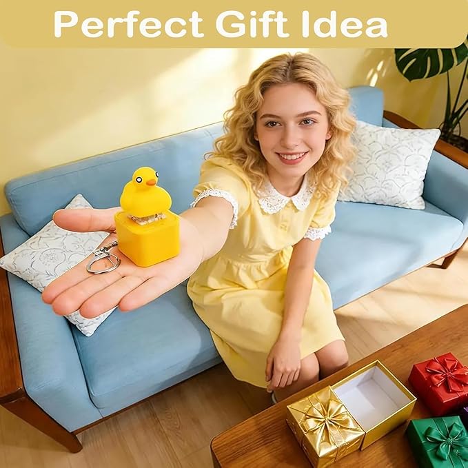 Duck Sound LED Keychain – Cute Animal Key Chain with Light & Funny Sound Stress Relief Toy
