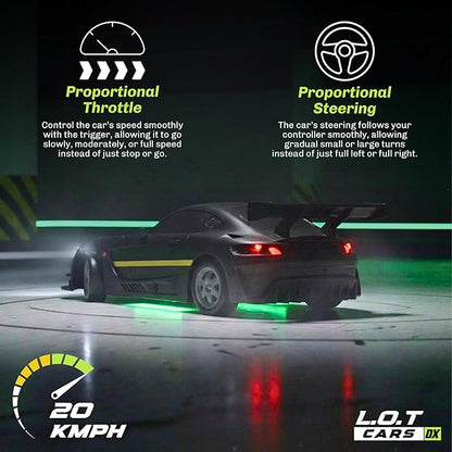 Shadow 4WD RC Drift Car – 20 km/h High-Speed Remote Control Drift Car with LED Lights