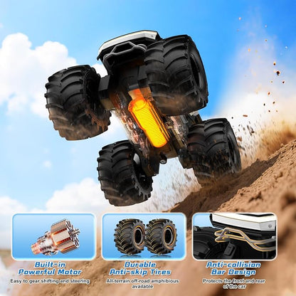 Dafotil 1:18 Cyber Truck RC Car – 2.4GHz 4WD Waterproof Amphibious All-Terrain Monster Truck