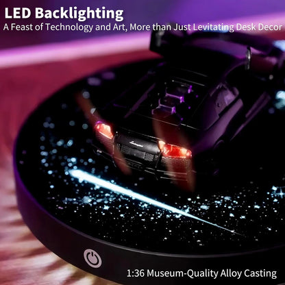 Levitating Car Night Lamp – Floating LED Display with Galaxy Base & Touch Control