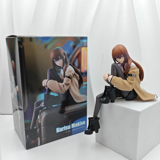 Makise Kurisu Sitting Figure – 15cm Premium Steins;Gate Anime Collectible Statue