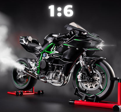 Kawasaki Ninja H2R 1:6 Scale Die-Cast Motorcycle – Metal Superbike with Smoke, LED Lights & Engine Sound