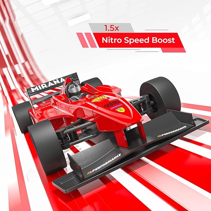 F1 Remote Control Racing Car – 1:32 Scale USB Rechargeable RC Car with Remote & App Control (Red)