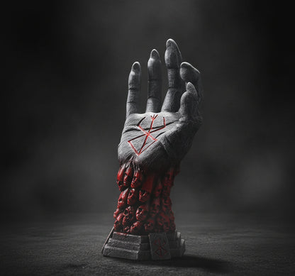 Berserk "Hand of God" Behelit Egg King Necklace Sculpture – Premium Resin Desk Decor Collectible Figure | Dark Fantasy Display Statue