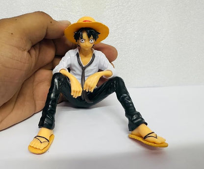 AUTO MT Monkey D. Luffy Sitting Figure – One Piece Car Dashboard & Desk Showpiece