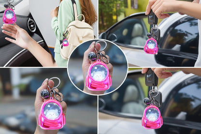 Shopster Kitty Glow Bag Keychain – Limited Edition Cute Cat Charm with LED Light | Stylish Backpack & Handbag Accessory for Kids & Girls