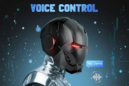 Iron Man Hero MK5 Black Edition Helmet – 1:1 Wearable Collectible with Voice, Touch & Remote Control, LED Eyes & Sound Effects