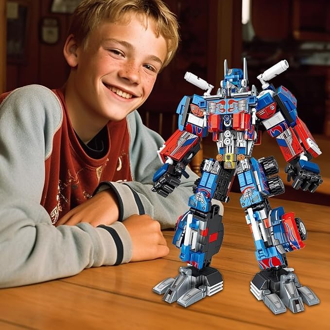 Super Warrior Robot Building Blocks Set – 429 Pieces Transformable Truck Construction Toy