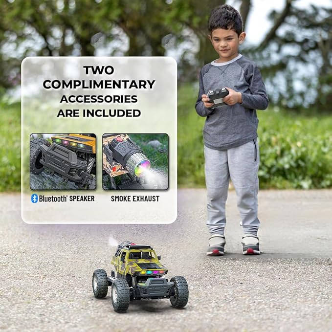 Mirana Explorer 4WD RC Rock Crawler – App & Remote Control Off-Road Monster Truck (Military Camo)