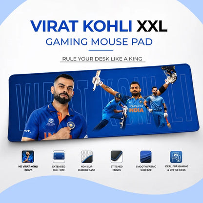 Virat Kohli XXL Gaming Mouse Pad – Large Extended Keyboard & Mouse Desk Mat | Premium Cricket-Themed Mousepad for Gaming, Office & Study