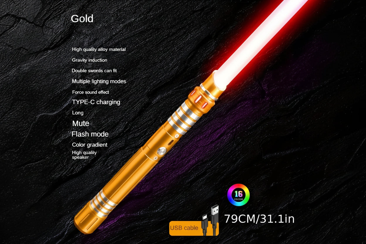 Star Wars RGB Lightsaber – Metal Hilt with 16 Colors & Motion Sound Effects