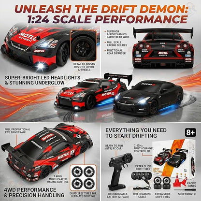 The Little Ones Blaze X 4x4 RC Drift Car – High-Speed 2.4GHz Remote Control Stunt Car with 360° Rotation