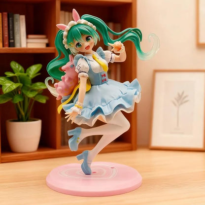 Hatsune Miku Bunny Maid Floating Dance Pose Figure – 20cm Anime Collectible PVC Statue