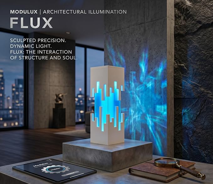 Lumea Prism Ambient Desk Lamp – Geometric LED Mood Light for Bedroom, Nightstand & Home Décor