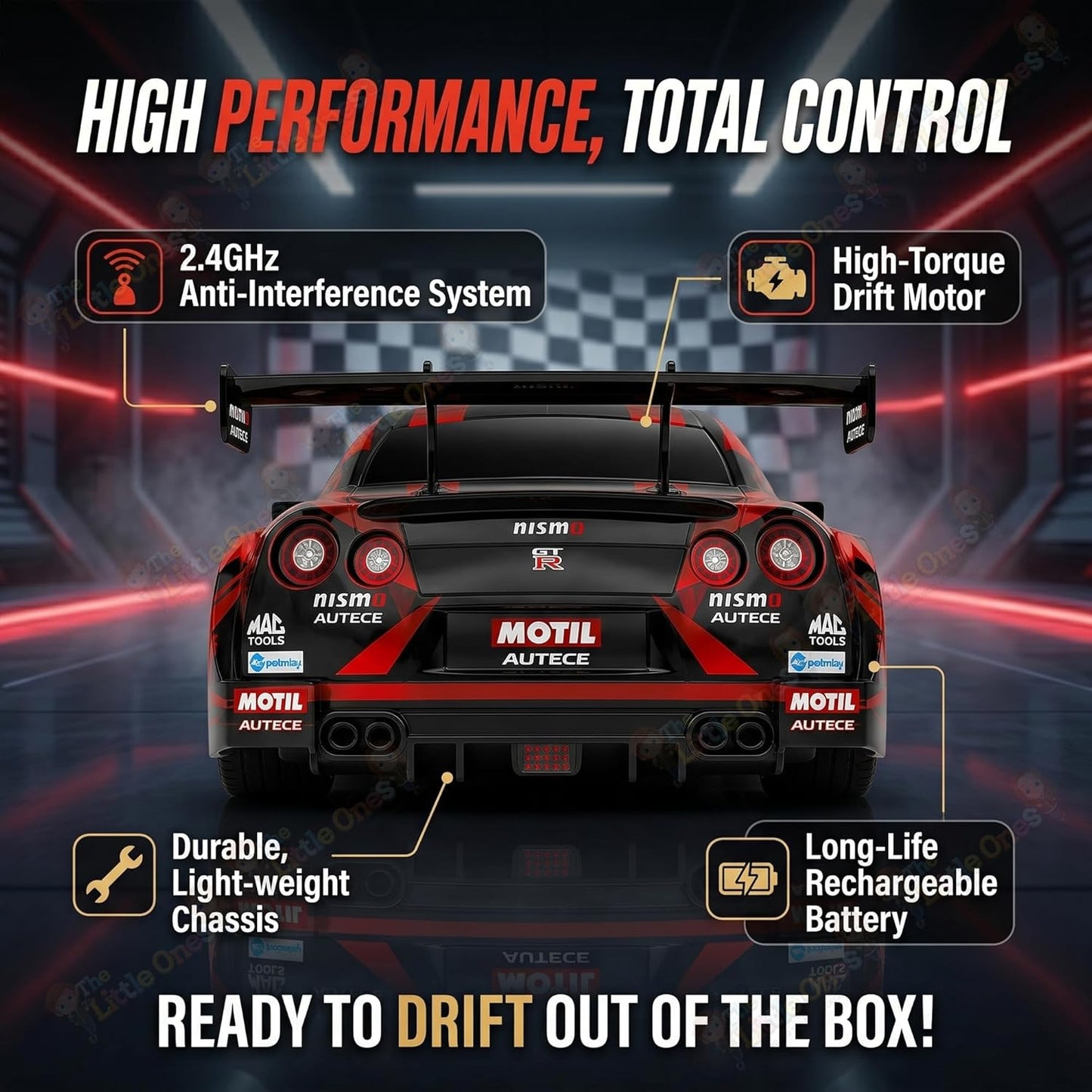 The Little Ones Blaze X 4x4 RC Drift Car – High-Speed 2.4GHz Remote Control Stunt Car with 360° Rotation