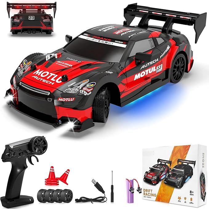 DWH 1:24 RC Drift Car – 20 KM/H 4WD High-Speed Remote Control Racing Car with LED Lights