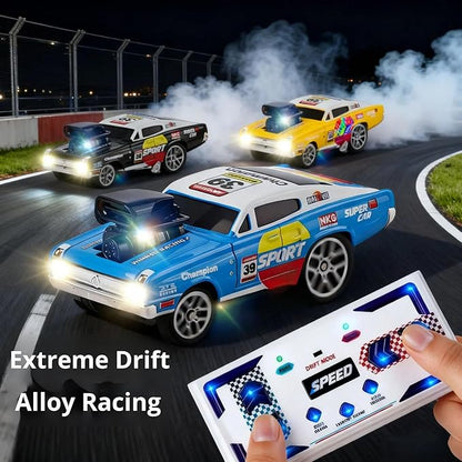 Jack Royal 1:64 Die-Cast RC Drift Stunt Car – Rechargeable Mini Car with 3-Speed Turbo Modes & LED Light