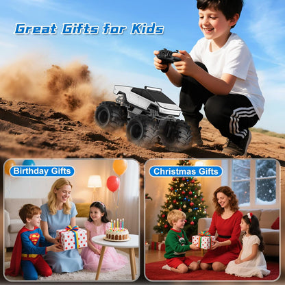 Dafotil 1:18 Cyber Truck RC Car – 2.4GHz 4WD Waterproof Amphibious All-Terrain Monster Truck