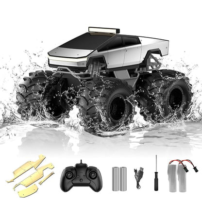 Dafotil 1:18 Cyber Truck RC Car – 2.4GHz 4WD Waterproof Amphibious All-Terrain Monster Truck