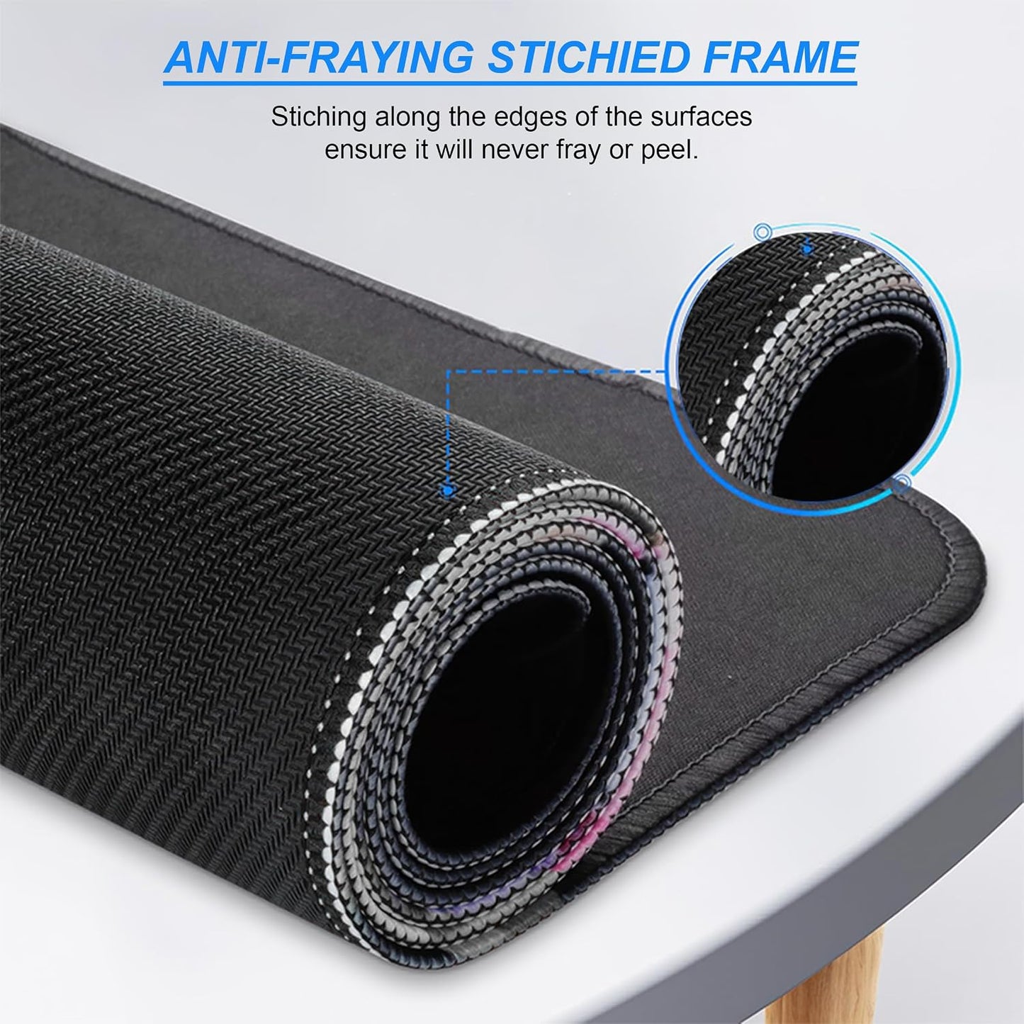Gojo Satoru Gaming Mouse Pad L – Premium Anime Desk Mat with Stitched Edges & Non-Slip Rubber Base | Keyboard & Mouse Pad for Office & Home